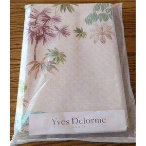 NWT Yves Delorme Paris LAOS 100% Organic Cotton Queen Duvet Cover Floral France‎